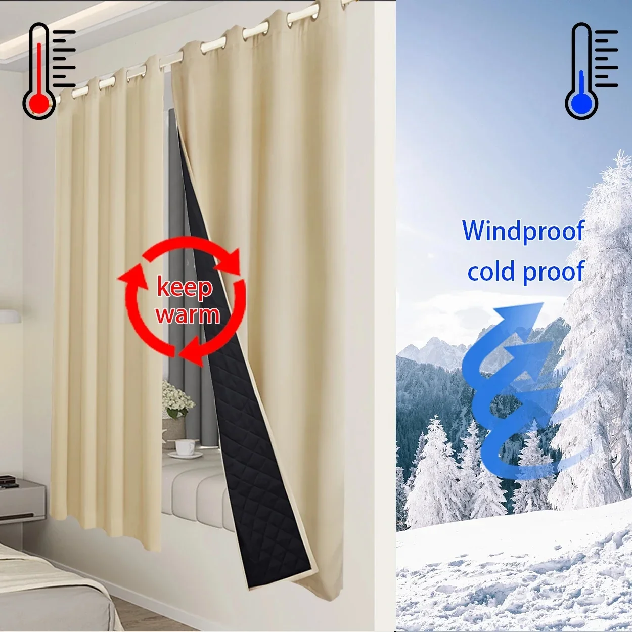 Blackout Curtains | Custom Thermal Waterproof Soundproof Curtains for Bedroom & Living Room