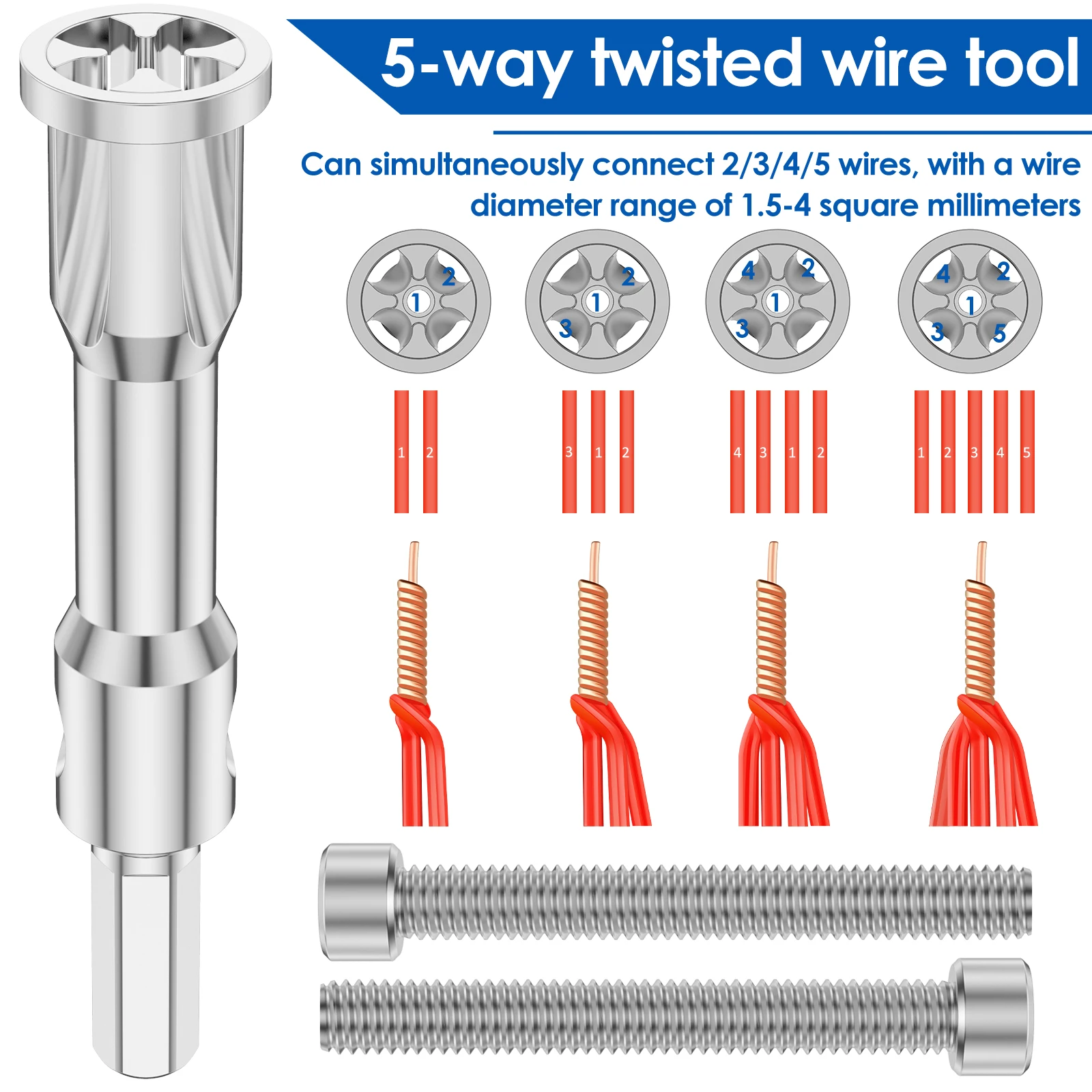 Wire Twisting Tools Hand Tools Electric Wire Swivel Winding Connector Power Drill Drivers Twisted Twist Cable Device