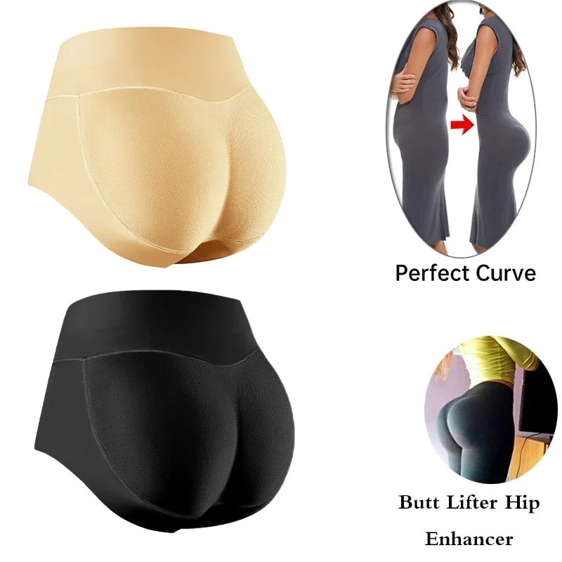 

Women Seamless Briefs Low Waist Push Up Butt Lifter Padded Panties Hip Enhancer Shapewear Buttocks Panties