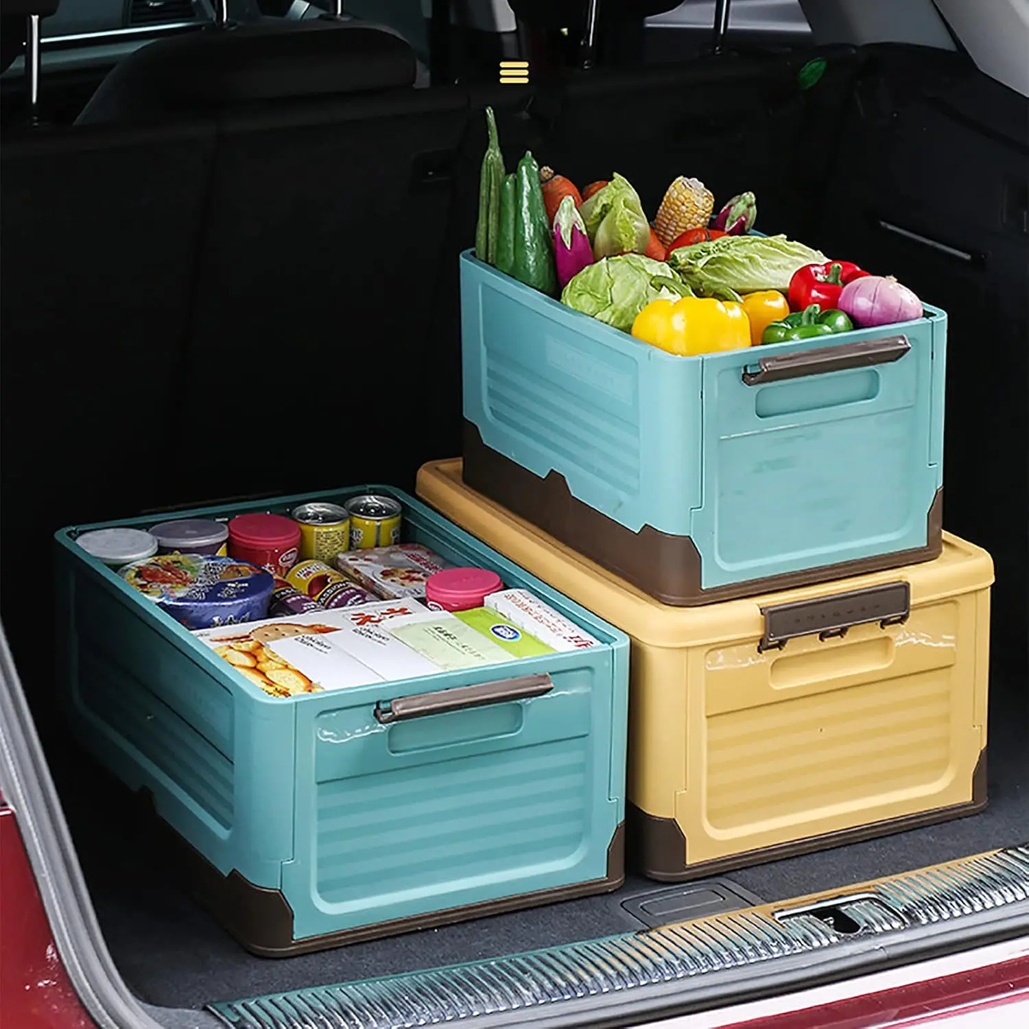 Foldable storage cabinet for storing books, clothes, and organizing plastic household storage boxes for cars