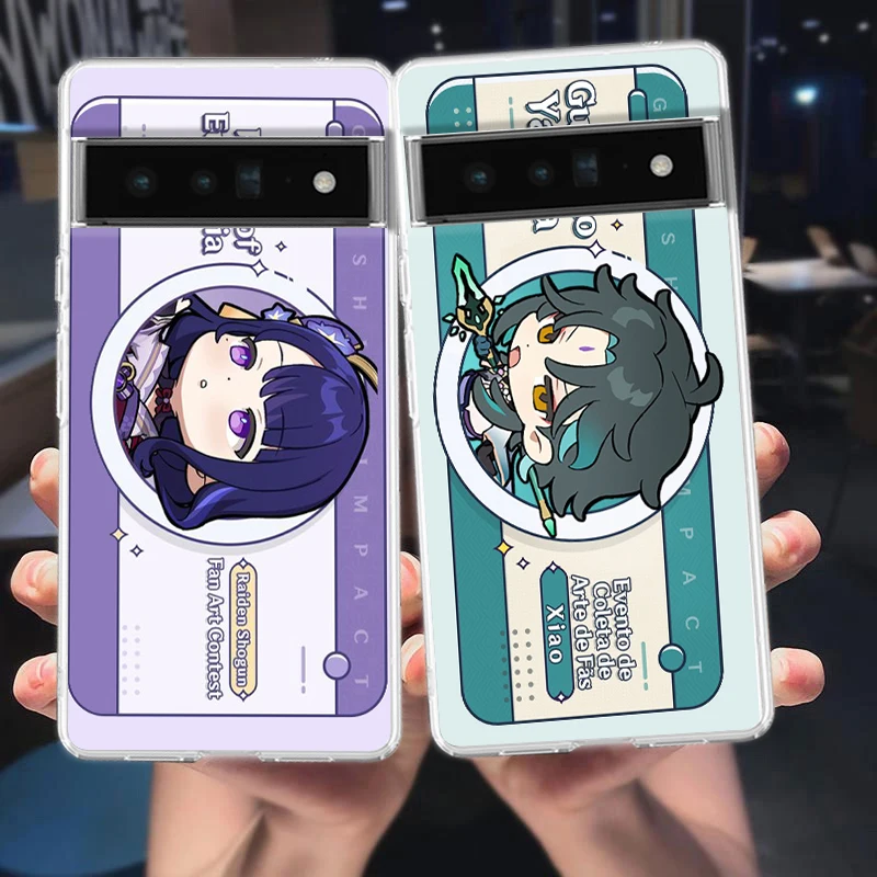 Genshin Impact Themed Soft Silicone Clear Phone Case