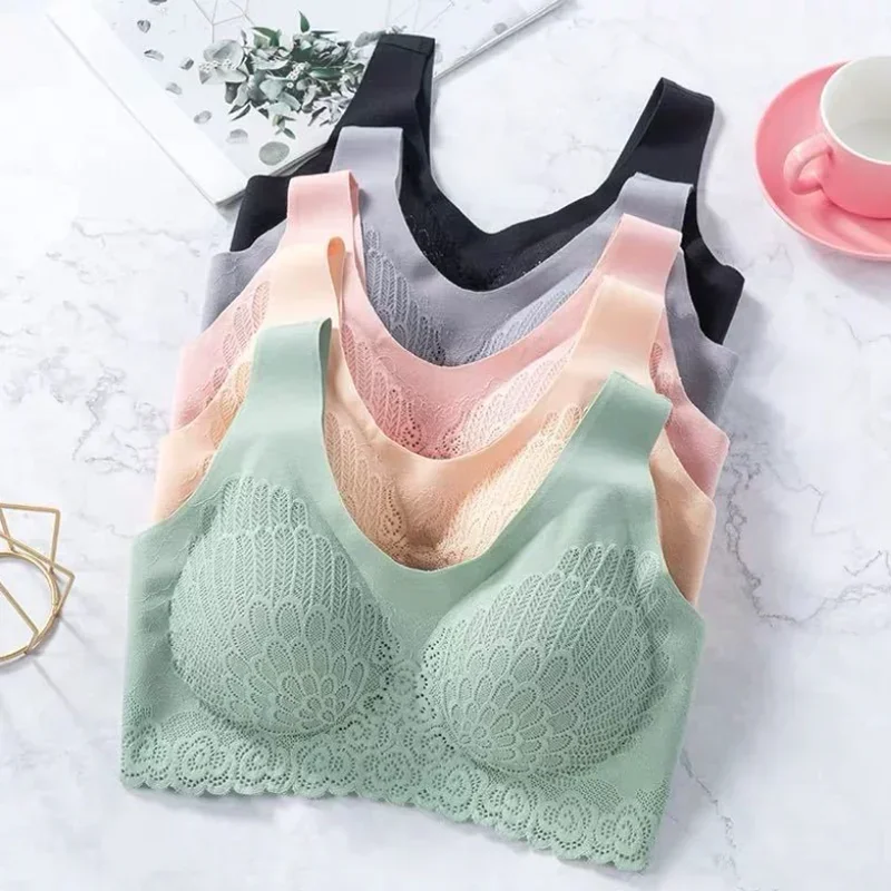 

Women's Underwear Latex Bras Vest For Women 5D Wireless Contour Bra Lace Breathable Underwear Seamless Bra For Sports Yoga New