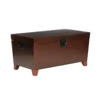 Pyramid Trunk Coffee Table, Mission Style, Multiple Finishes MD pine veneer Black metal handle extra storage space 2