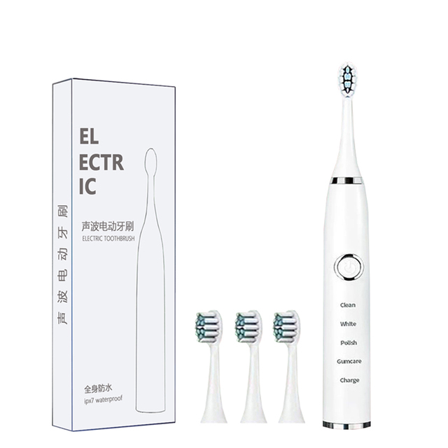 Electric Toothbrushes for Adults Kids Smart Timer Rechargeable Whitening Electric Toothbrush With Brush Heads Dropshipping