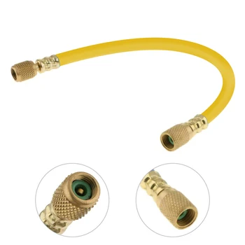 냉매 측정 호스 게이지 불소 도구 키트, 자동차 충전 호스 액세서리, 에어컨 파이프, R134A, 600 ~ 300 PSI, 25cm