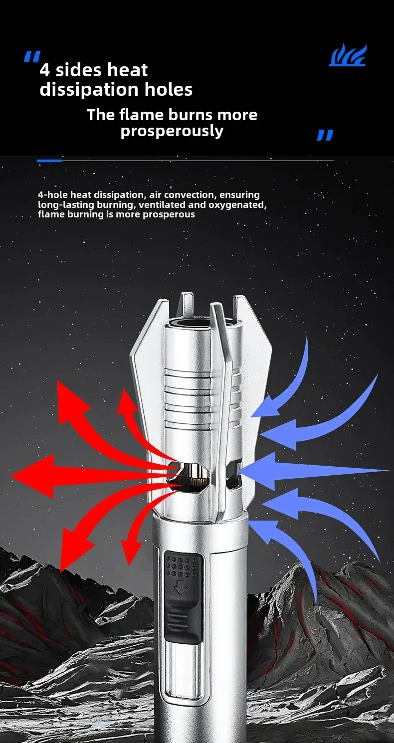 2025 Planet Lightsaber Butane Gas Lighter 360° Use Metal Outdoor Windproof Turbine Torch Jet Lighter Gun BBQ Welding Cigar Tool