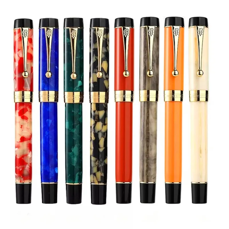 

Office Quality Nib Material 100 Student Supplies Jinhao Resin New Stationary Pen Luxury School 7colour Fountain