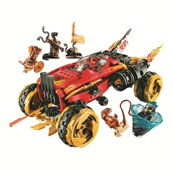 Blocs de construction de véhicules Ninja série Katana 4x4, avec figurines compatibles Ninjagoed 70675, à monter soi même, jouets, cadeau pour garçons 