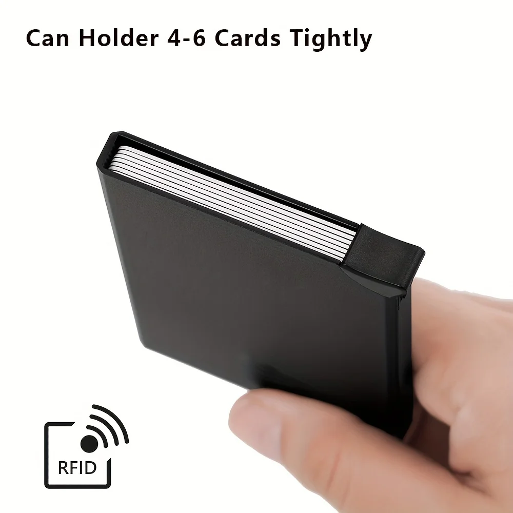남성용 알루미늄 신용 카드 소지자, RFID ID 카드 소지자 남성용 지갑 미니 패키지 금속 지갑