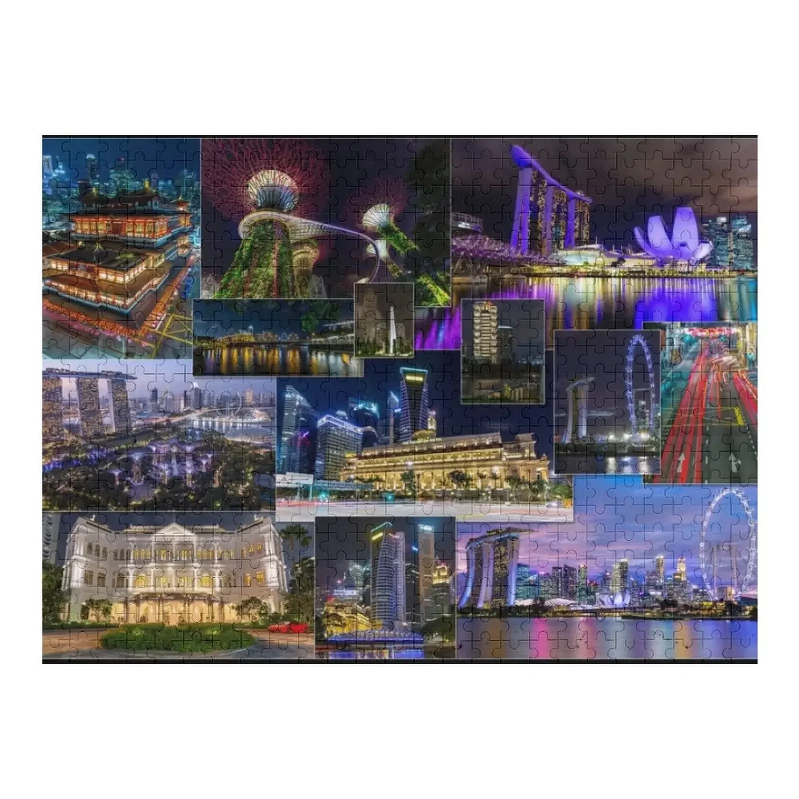Singapore at Night Jigsaw Puzzle Personalized Toys Jigsaw For Kids Personalized Baby Object Puzzle
