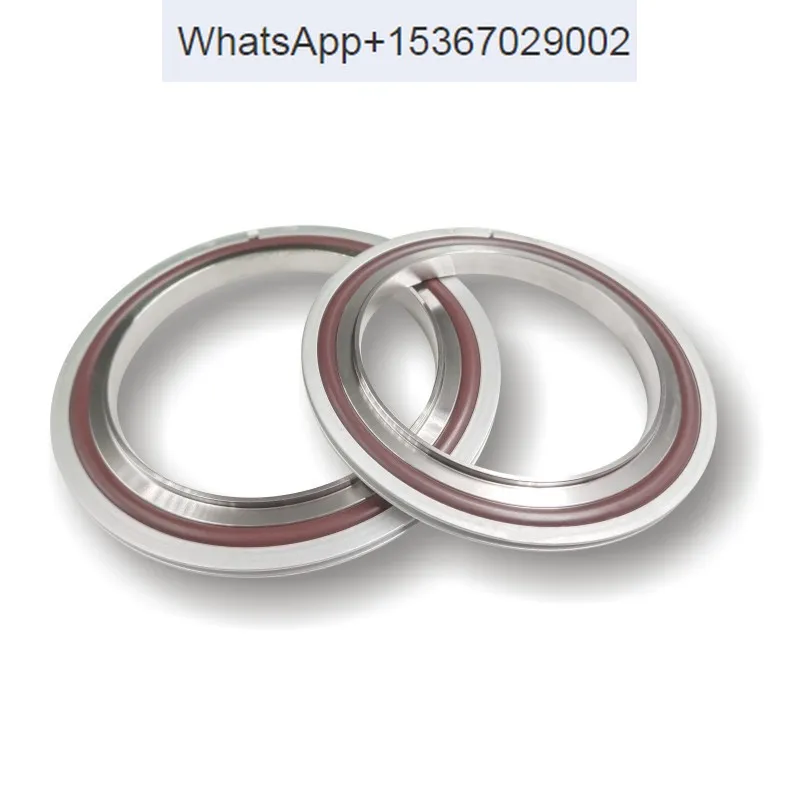 

10Pcs Clamp sealing ring, high-temperature fluorine rubber gasket (bracket+fluorine rubber ring+aluminum outer ring)