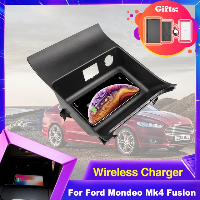 Car Wireless Charging Pad for Ford Mondeo Fusion CD391 2014~2019 Phone Holder Fast Charger Plate Accessories 2016 - AliExpress