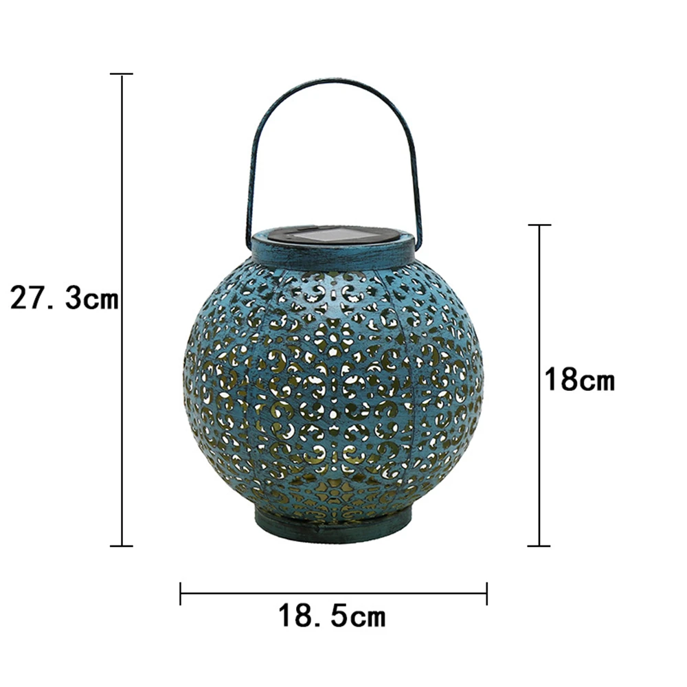 

Solar Lantern Light Hollow Wrought Iron Projection Light Hanging Lamps Outdoor Waterproof Yard Garden Art Decoration