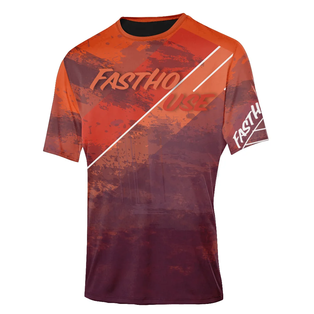 thumbnail image 1 of Nuevas camisetas de descenso del equipo FASTHOUSE 2023, ropa de motocross, camisetas de ciclismo para hombres, camisetas de carreras todoterreno DH, camisetas de bicicleta con locomotora, 1 of 5