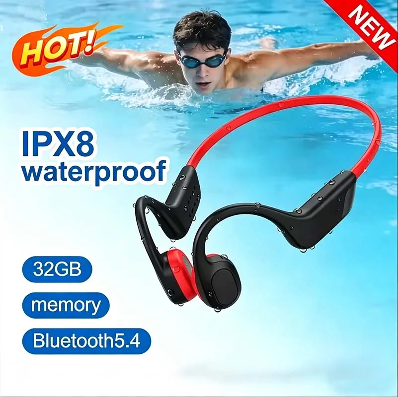 รูปสินค้า หูฟังกันน้ำ IPX8 บลูทูธ 5.4 สำหรับกีฬา