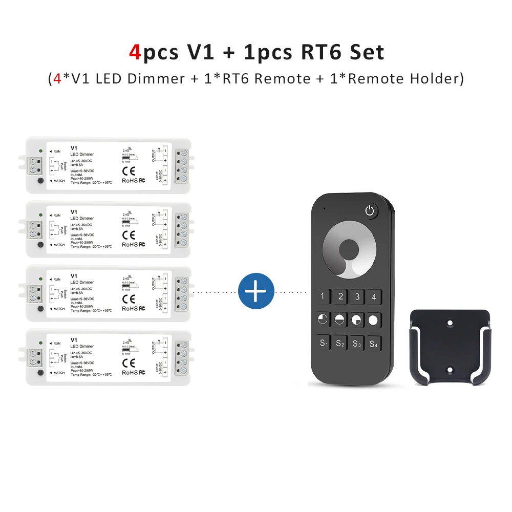 ตัวเลือกสินค้า รีโมทคอนโทรลแสง LED ไร้สาย 4 โซน