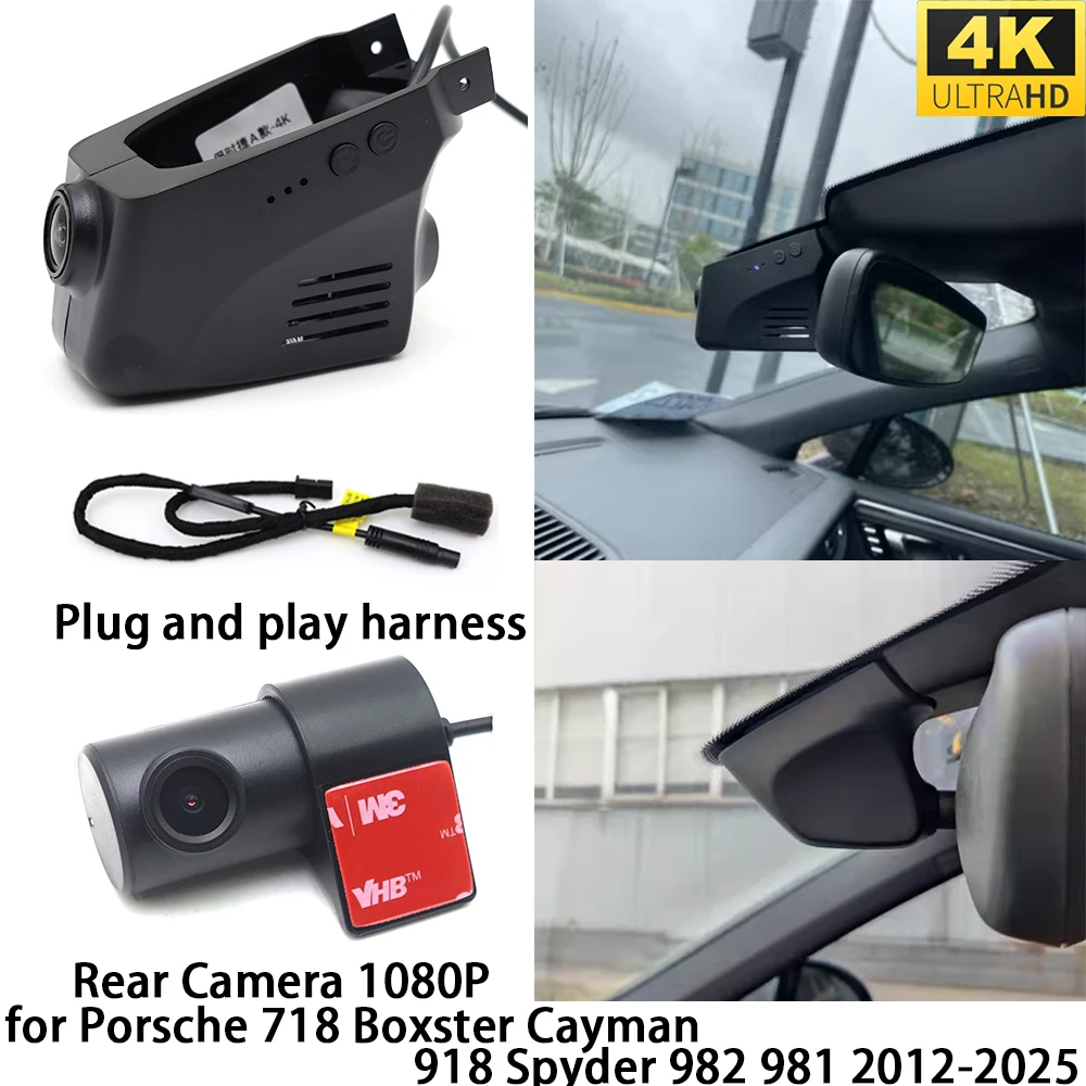 for Porsche 718 Boxster Cayman 918 Spyder 982 981 2012-2025 DVR Dash ...