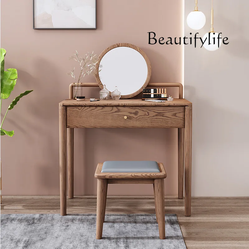 

Скандинавский туалетный столик из массива дерева простой современный небольшой стол для квартиры