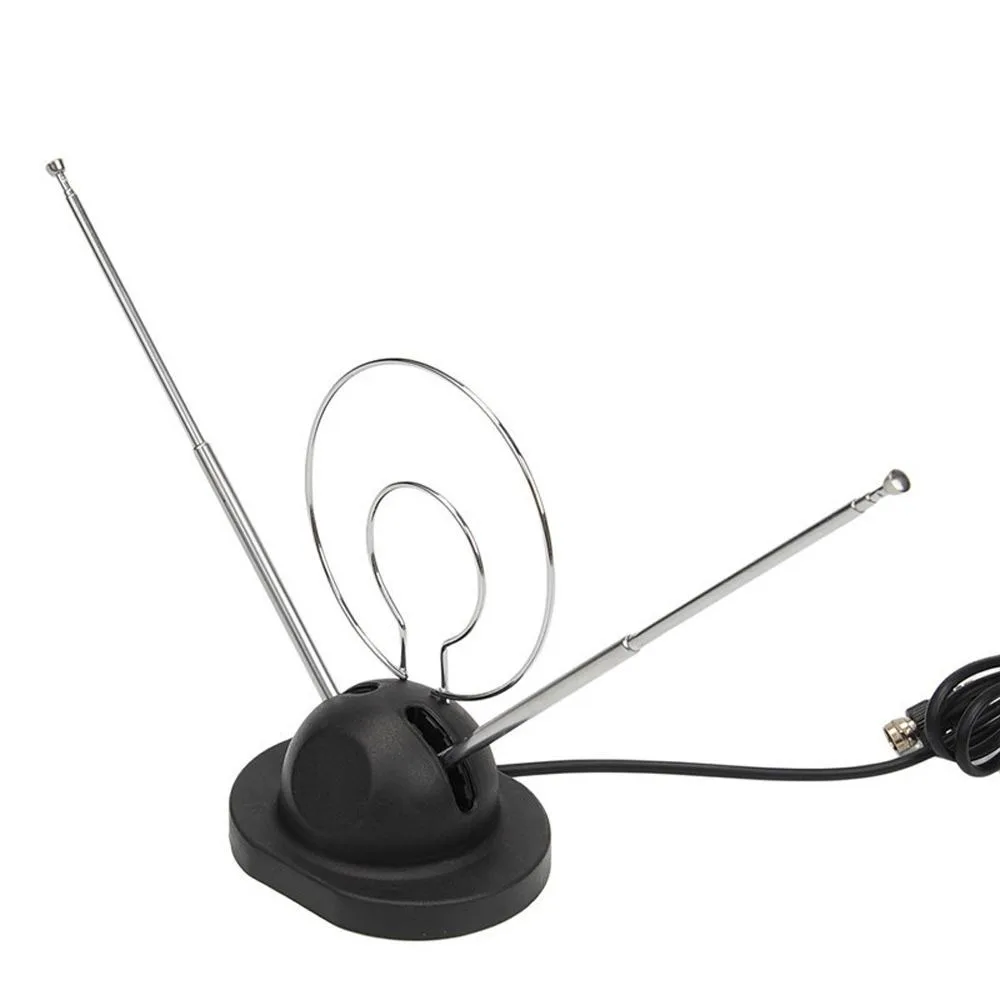 Universal Antenna Indoor Rabbit Ear for Color TV UHF VHF HDTV Receive HDTV Signals with Zoom Function - 3