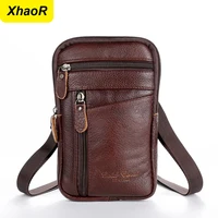 Pochette de téléphone en cuir pour hommes, sac de ceinture, sac à bandoulière, sac de taille Vintage multifonction pour l'extérieur, sac de taille suspendu pour loisirs 1