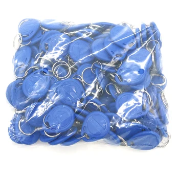100pcs 125Khz RFID Tag Proximity Keyfobs Ring Access Control Card 11 Colour for Access Control Time Attendance Read-only 1