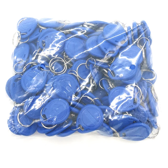 100pcs 125Khz RFID Tag Proximity Keyfobs Ring Access Control Card 11 Colour for Access Control Time Attendance Read-only 1