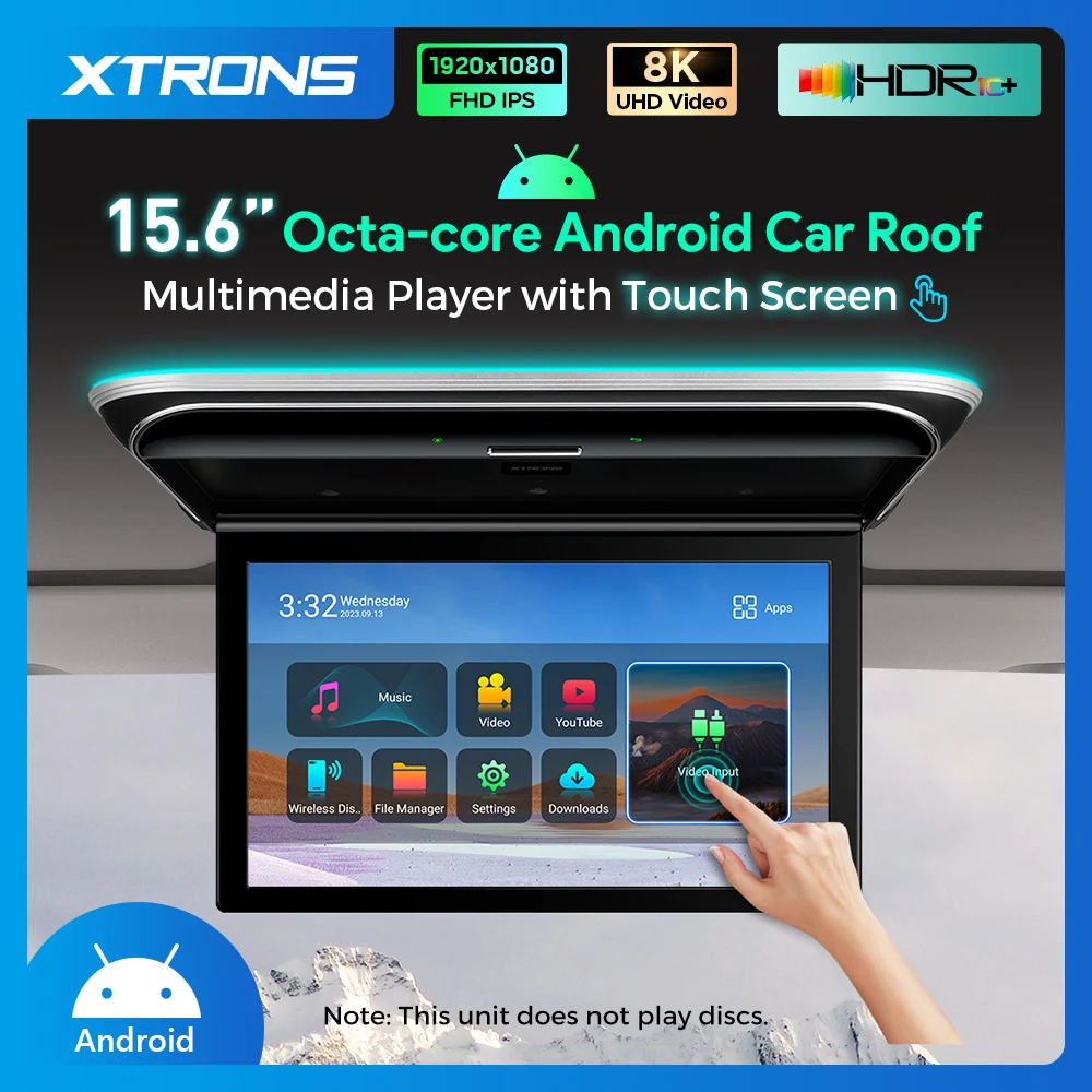 XTRONS-15-6-Touch-Screen-Android-Car-TV-Ceiling-Monitor-FHD-IPS-Car ...