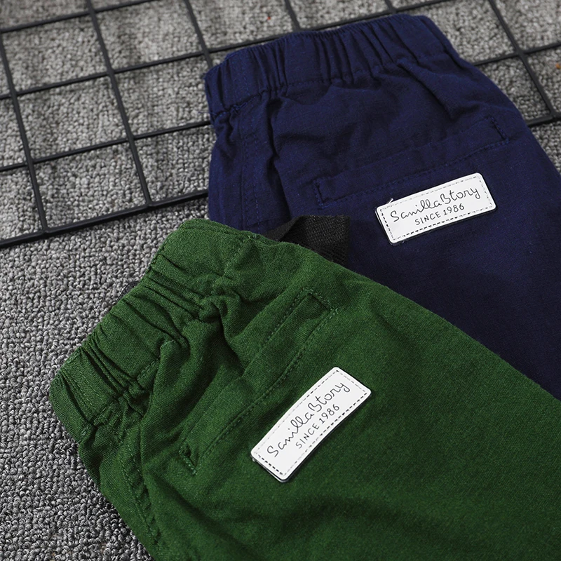 New Summer Baby Boy Shorts Fashion Teenage School Boys Sports Pants Toddler Kids Elastic Waist Solid Red Short Children Clothes
