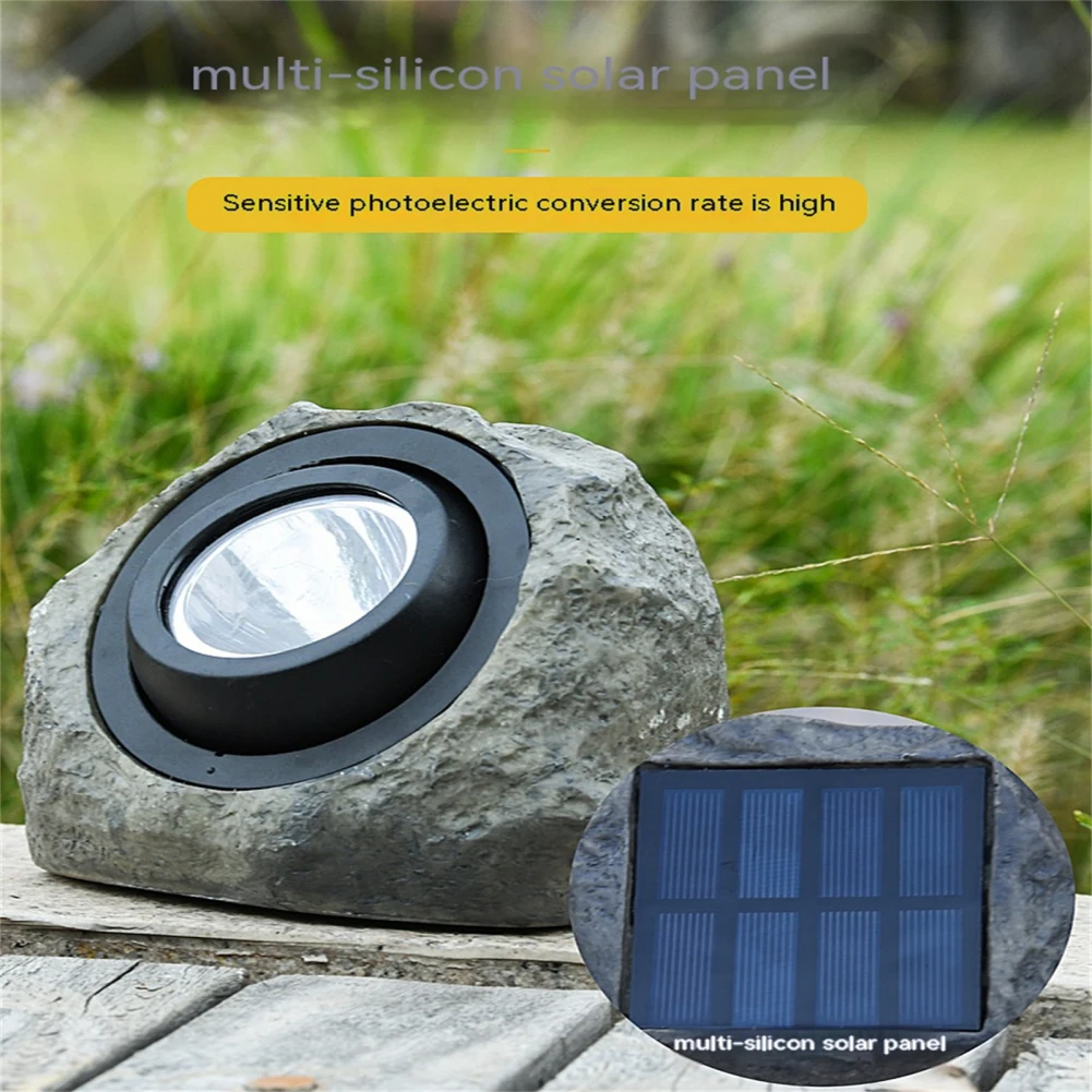 Landscape Rock Light Solar Powered Outdoor Waterproof Garden Stone Lights For Yard Patio Pathway Driveway Lighting Dropshipping tactical stone paper waterproof notebook write in the rain pocket spiral notebook all weather memo pad military notepad outdoors