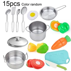 Deluxe Children's Pretend Play Kitchen Set - Educational Cooking Toy (15PCS Random color)