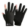 Summer Men's Fishing Gloves Anti-UV Cycling Women Two Finger Cut Male Touch Screen Angling Anti-Slip Breathable Fitness Gloves 1