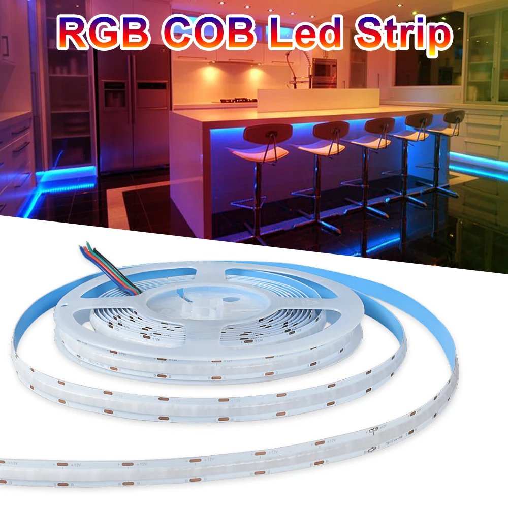 

Светодиодсветодиодный лента RGB IP20 1M 12V COB, гибкая светильник ветительная полоса 14 Вт/м 24V для внутреннего освесветильник