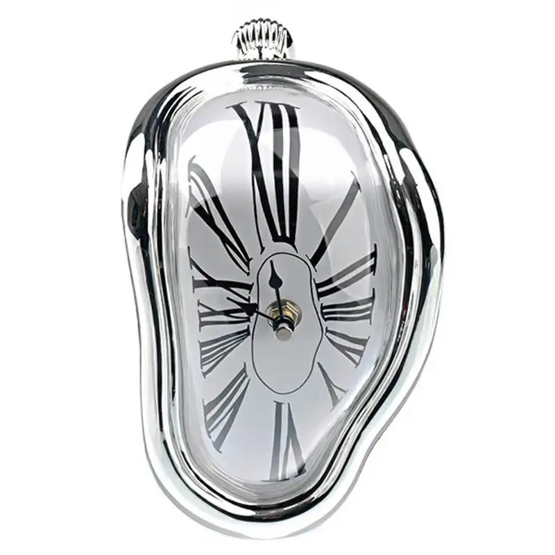 2022 New Novel Surreal Melting Distorted Wall Clocks Surrealist Salvador Dali Style Wall Watch Decoration Gift Home Garden Tools