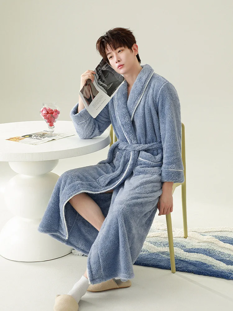 الخريف الشتاء ثوب النوم على الوجهين المخملية الحب...