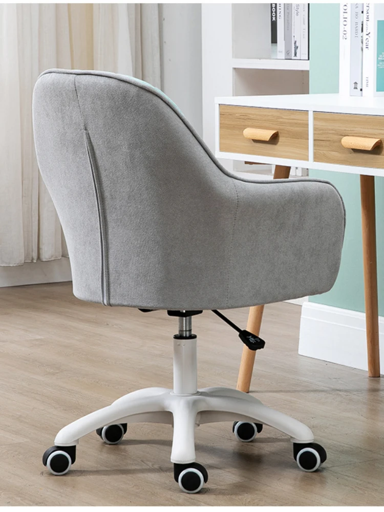 Description Picture 3 of itemAOLIVIYA Nordic Computer Chair Fabric Desk Chair Swivel Chair Lift Office Home Soft Girl Chair with Wheel Armrest