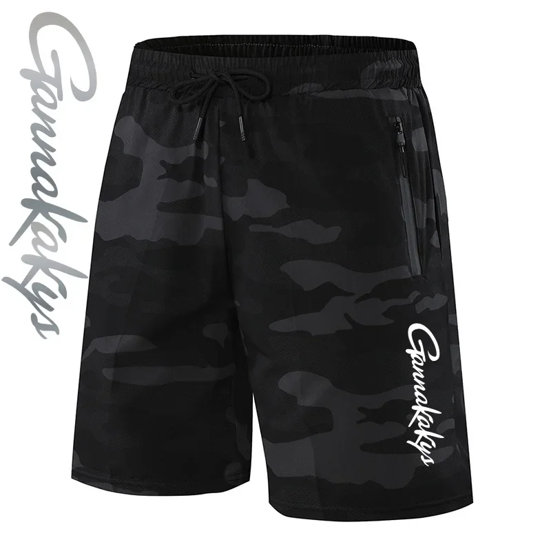 Summer Fishing Pants Men's Sports Quick Dry Breathable Shorts Outdoor Mountaineering Fitness Running Shorts