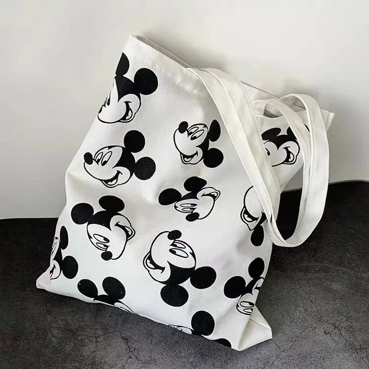 Mickey Mouse Cartoon Handbags Disney Cartoon Strawberry Bear Winnie The Pooh Canvas Shoulder Bag Per Le Donne Borsa Della Spesa Portatile