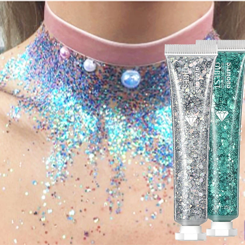 18g Body Glitter Gel Professional Shiny Loose Sequins Cream Festival