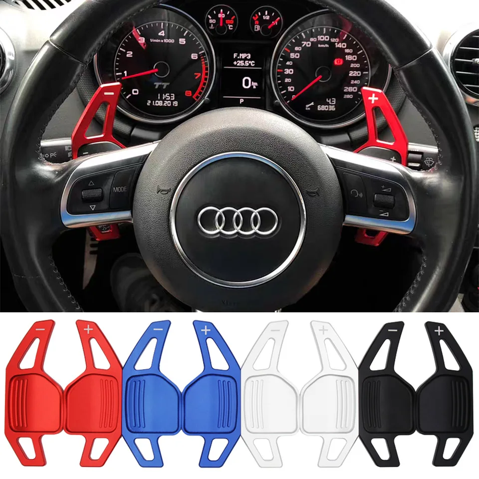 Extensions De Palettes Au Volant Pour Audi A3 A4 A5 Q2 Q7 S3 TT - DSG Noir ABS
