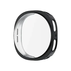 Premium Silicone TPU Glass Watch Cover - Full Cover Screen Protector Bumper for Samsung Watch 8 Classic Series (Black)
