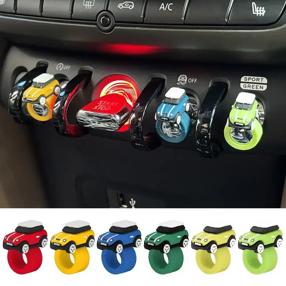 Silicone Car Model Button Cover Ornament car start button Start Stop Button Collar For BMW MINI Cooper Sticker F56 Cooper Accessories