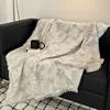 Summer Nap Office Premium Blanket Four Seasons Cotton Yarn Small Blanket Jacquard Tassel Blanket Simple Plain Color Complex 6