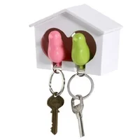 Entryway Key Holder Yellow Keychain Aldult Birdhouse Ring with Green Outdoor Organizer Wall 1