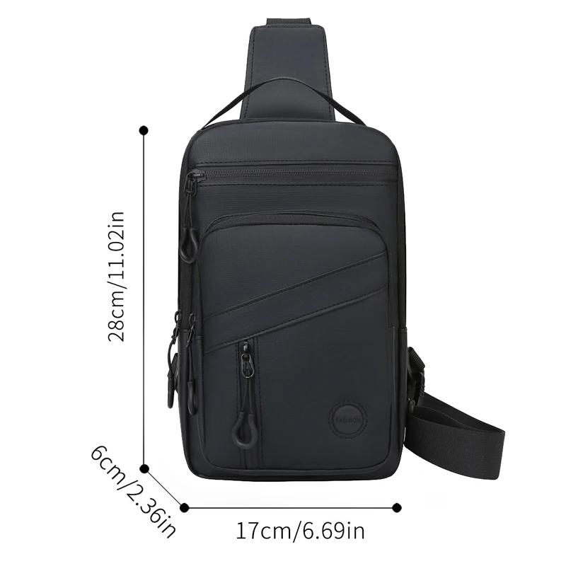 1 durable and wear-resistant chest bag - portable, crossbody bag, suitable for outdoor hiking, cycling, and trekking - adjustabl