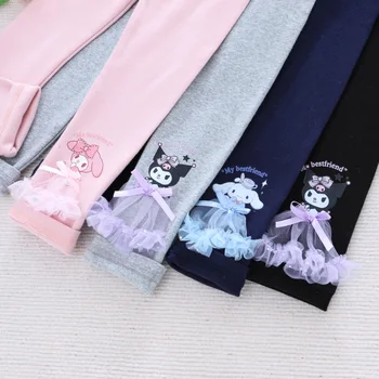 Girls Cartoon Print Cotton Leggings 1