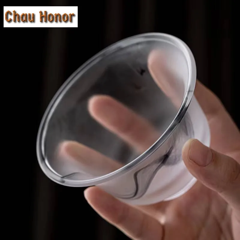 High-end Heat Resistant Glass Ceramic Sancai GaiWan Chinese Kungfu Teaset Master Cup Household Tea Ceremony Drinkware Customized