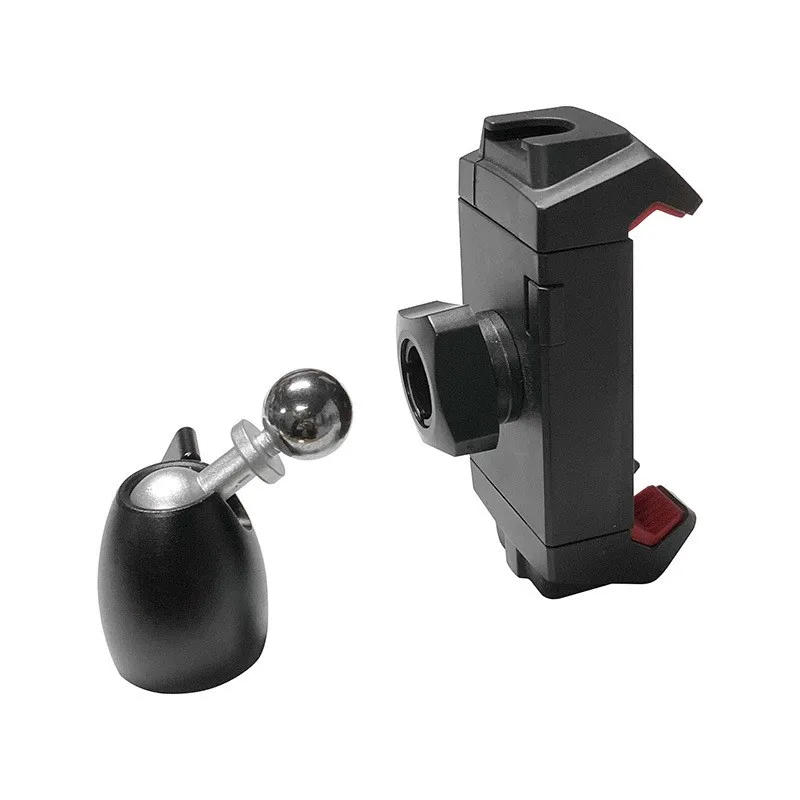 1.7cm 구형  1/4 나사 휴대폰 클립 전송 나사 17.4mm 플랫 클립 금속 어댑터 스틸 볼 헤드