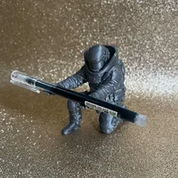 3D Printed Tactical Pen Holder Cool Desktop Organizer Soldier Statue Creative Military Gift Office Stationery Stand 3