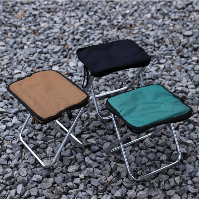 Tabouret de pêche pliant léger avec sac de transport - Siège portable aluminium pour camping et plage
