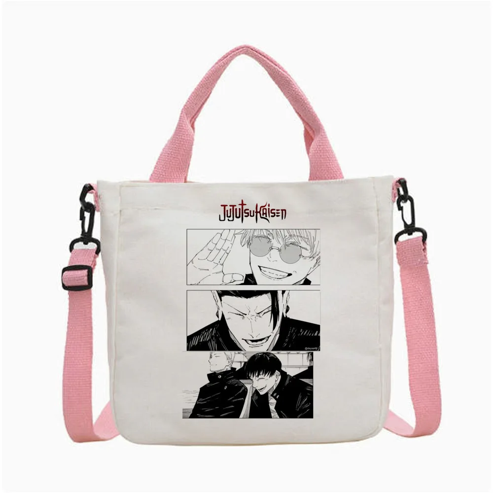 Gojo Tragetasche aus Canvas, personalisierbare Stofftasche im Y2K-Stil für Damen – Detail 8